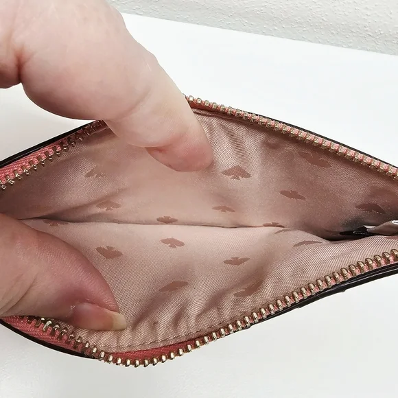 Kate Spade Picnic In The Park Large Slim Strawberry Pink Cardholder - Picture 6 of 10